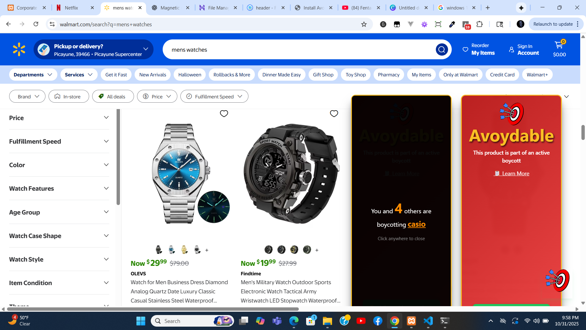 Avoydable Browser Extension